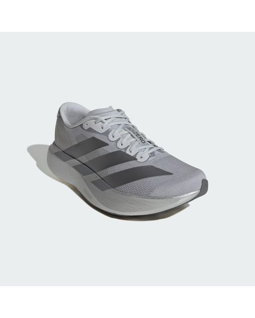 Adidas Gray Adizero Evo Sl Shoes for men