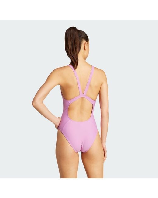 Adidas Originals Purple V-Back Swimsuit