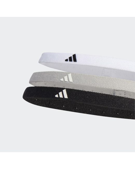 Adidas White Hairband 3-pack