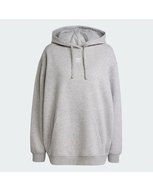 Adidas Gray Essentials Oversized Fleece Hoodie
