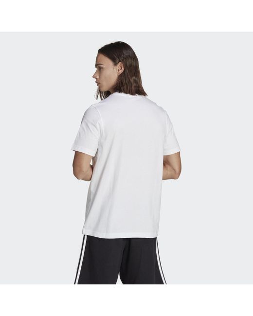 Adidas White Adicolor Classics Trefoil T-shirt for men