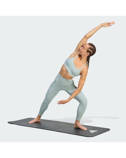 Adidas Blue All Me Light Support Rib Bra Long Line Bra