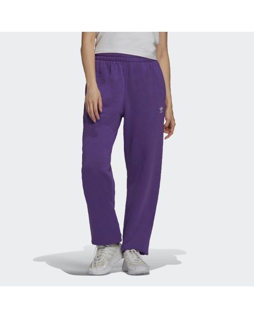 Pantalón Adicolor Essentials Fleece adidas de color Morado | Lyst