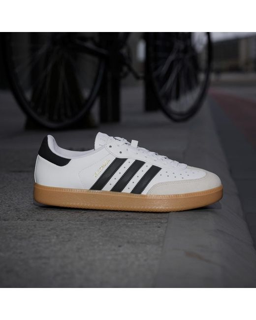 Adidas White Velosamba Leather Fahrradschuh