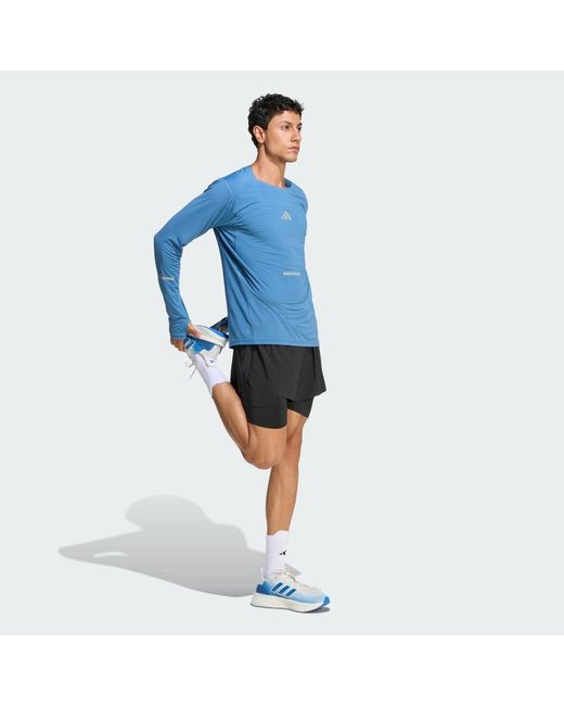 Adidas Blue Adi365 Climacool+ Long Sleeve Shirt for men