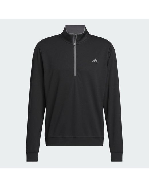 Adidas Black Lightweight Half-zip Top for men