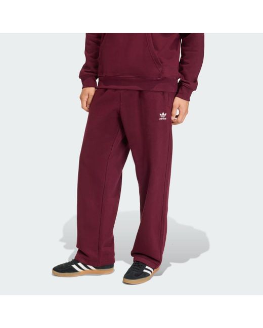 Pantalón Essential Open Hem Loose Adidas de hombre de color Red