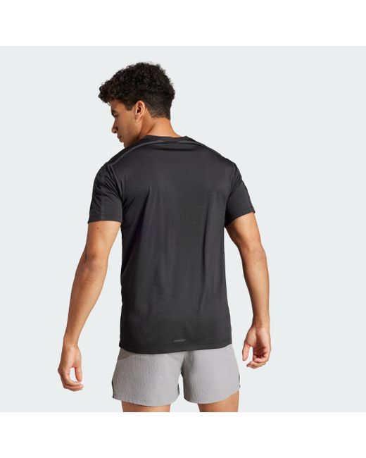 Adidas Black Designed For Training Workout T-shirt for men