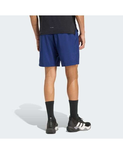 Adidas Blue Workout Essentials Base Woven Short for men
