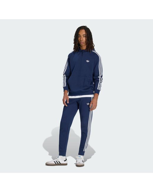 Adidas Blue 3-Stripes Sweatjoggers for men