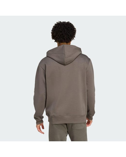 Adidas Gray Real Madrid Seasonal Hoodie for men