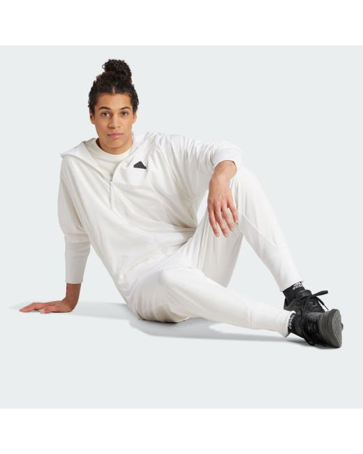 Adidas White Z.N.E. Woven Trousers for men