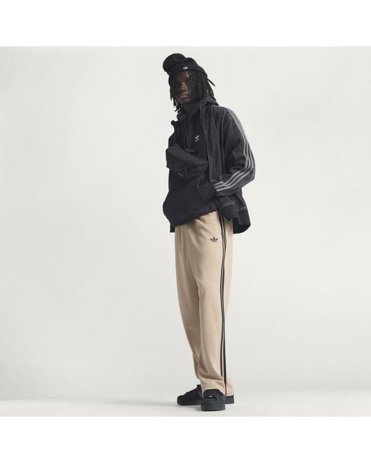Adidas Black Adicolor Loose Tracksuit Bottom for men