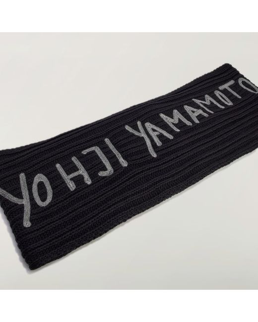 Y-3 Oversized Chunky Knit Scarf di Adidas in Black