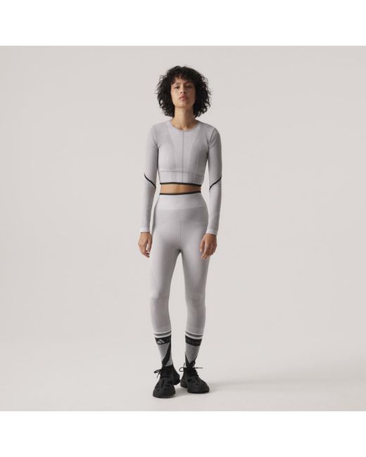 Leggings da yoga 7/8 by Stella McCartney TrueStrength Seamless di Adidas in Gray