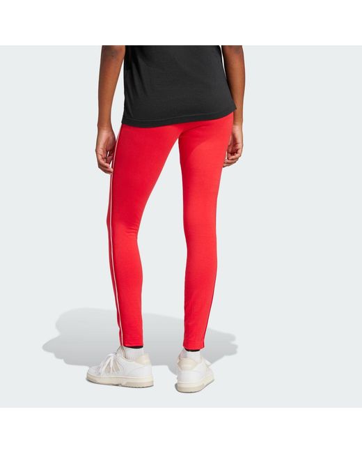 Adidas Red Essentials Color Pop High-Waisted Leggings