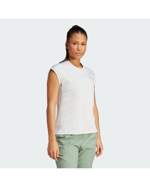 T-shirt Terrex Xploric Logo Short Sleeve di Adidas in White