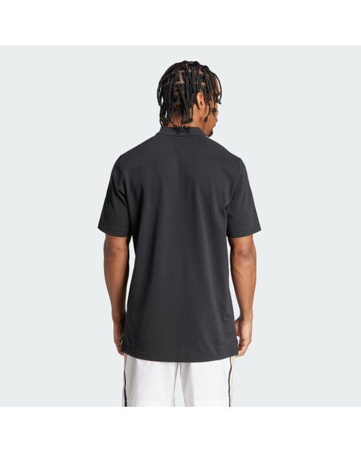 Adidas Black Germany Dna 3-stripes Polo Shirt for men