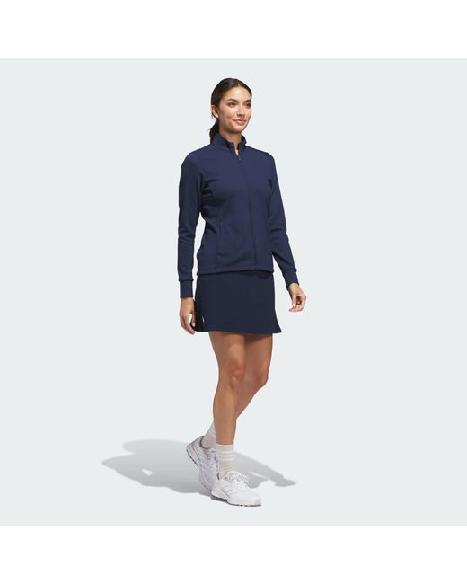Adidas Blue Performance Textured Full-Zip Jacket