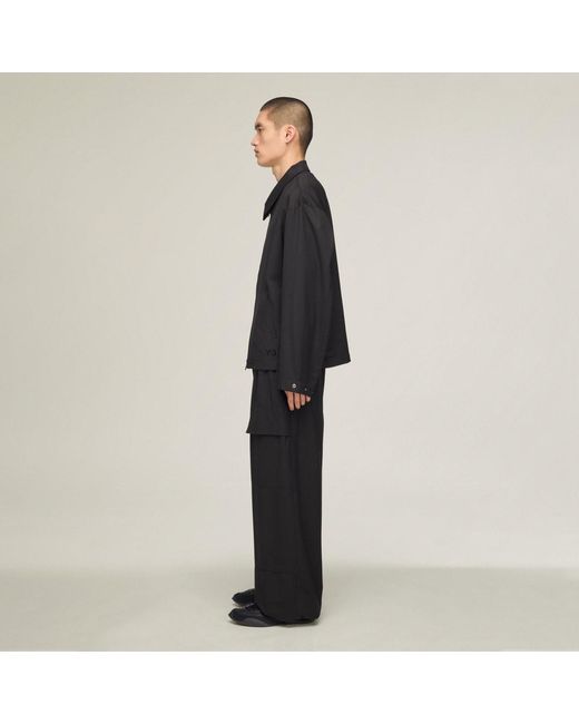 Adidas Black Y-3 Wool Tailored Blouson Jacket for men