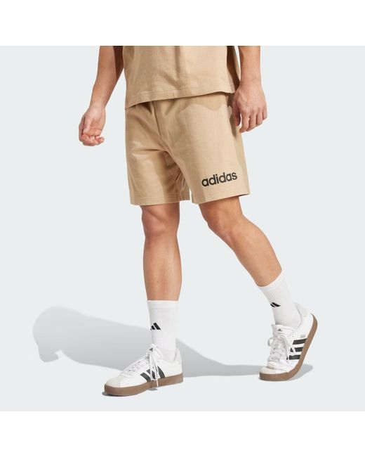 Adidas Natural Essentials Linear Single Jersey Shorts for men