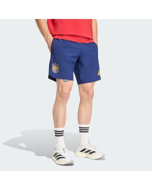Adidas Blue Spain Tiro Travel Shorts for men