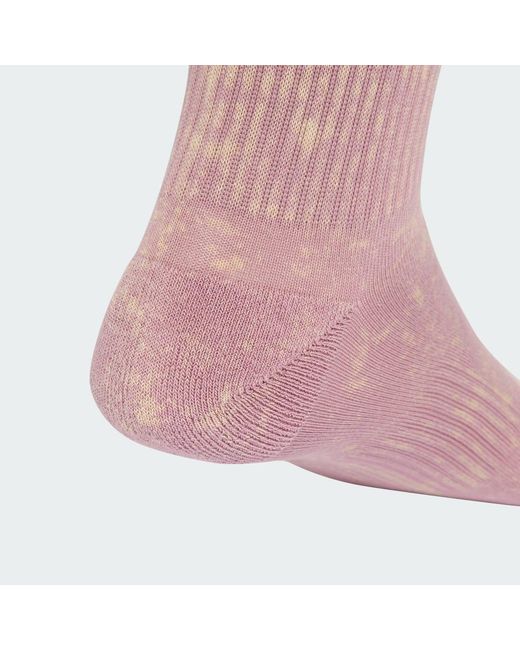 Adidas Purple Stonewash Crew Socks 3 Pairs