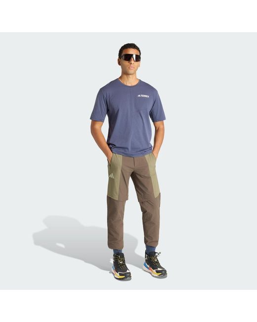 Adidas Gray Terrex Xperior Utilitas Clima365 Zip-Off Tracksuit Bottoms for men