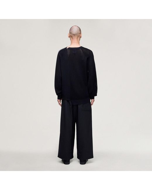 Adidas Blue Y-3 Sport Uniform Wide Leg Tracksuit Bottoms for men