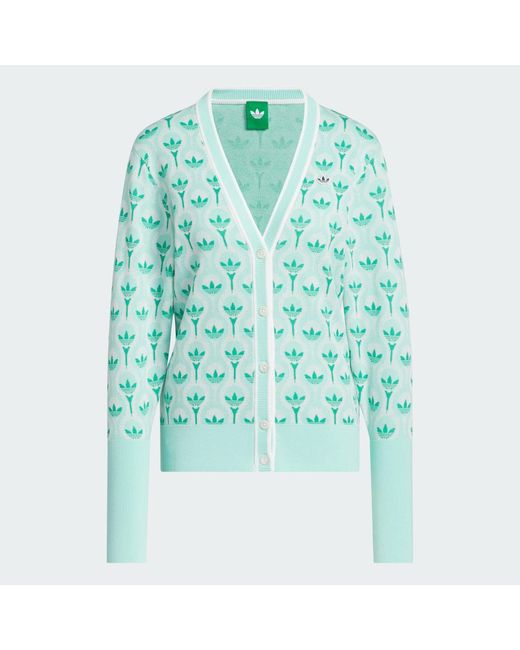 Adidas Green Originals All Over Cardigan