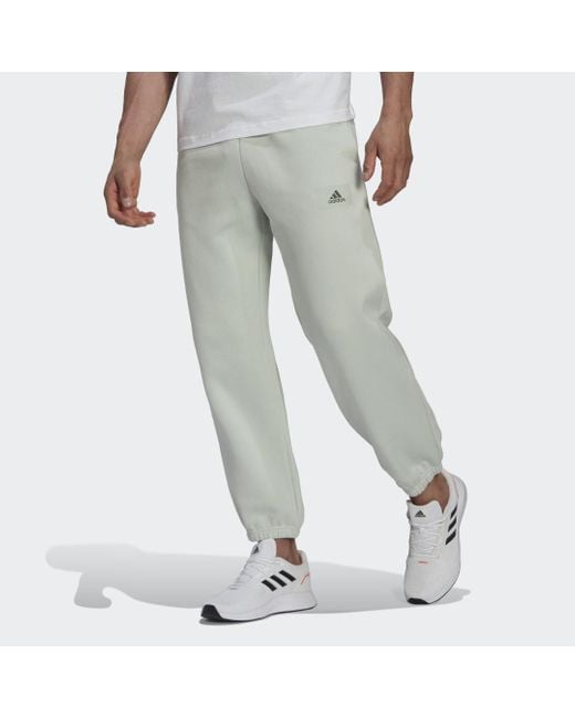 Pantalon de survêtement en molleton de coton et jambres droites Essentials  FeelVivid adidas pour homme en coloris Vert | Lyst