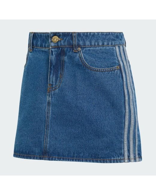 Adidas Blue 3-Stripes Skirt Denim