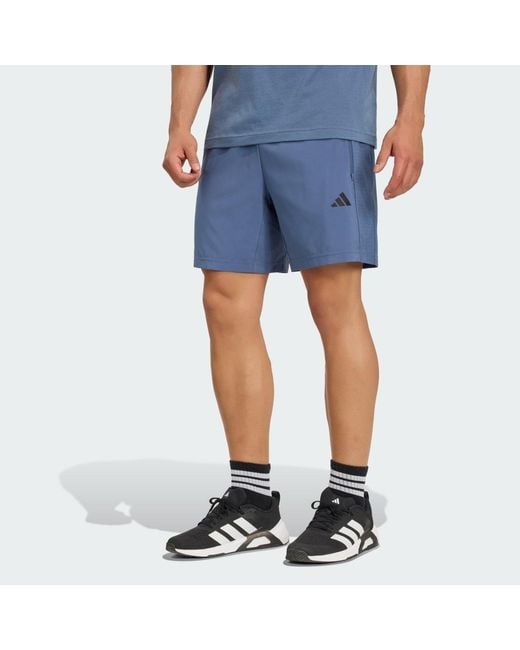 Adidas Blue Workout Essentials Base Woven Short for men