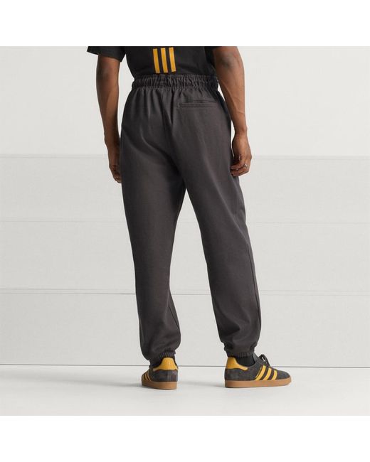 Adidas Black Manchester United Terrace Icons Drill Tracksuit Bottoms for men