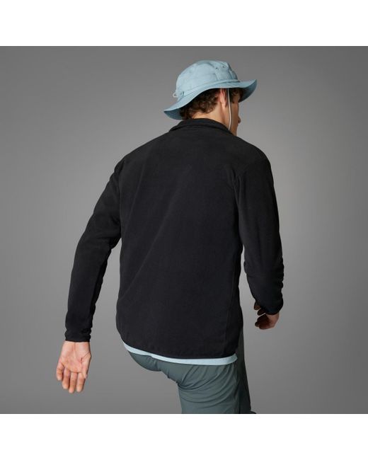 Adidas Black Multi Essentials 1/2 Zip Fleece Jacket for men