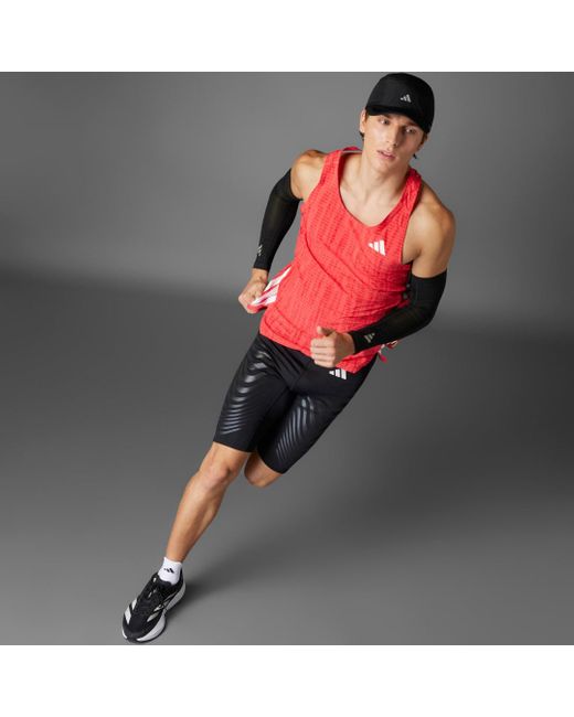 Mallas Cortas Adizero Control Running Adidas de hombre de color Black