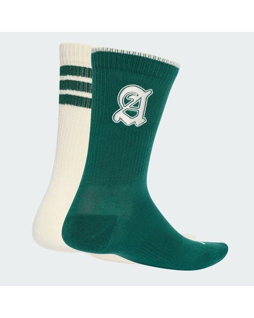 Adidas Green Stadium Graphic Sock 2 Pair Pack