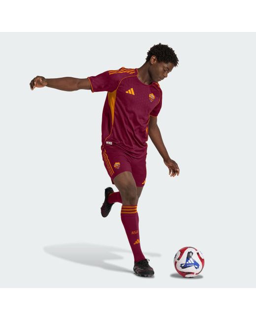 Adidas Red As Roma 25/26 Home Authentic Jersey for men