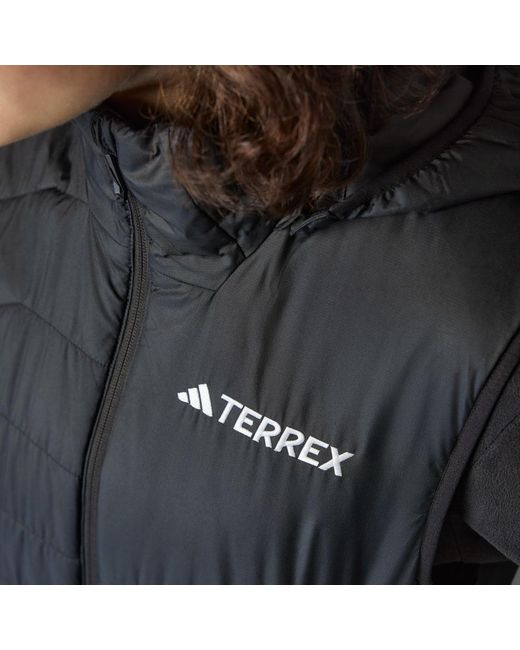 Adidas Gray Terrex Multi Climawarm Insulated Hooded Vest