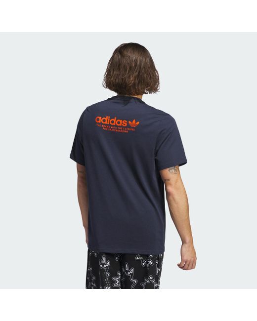 Adidas Blue Skateboarding 4.0 Logo T-Shirt for men