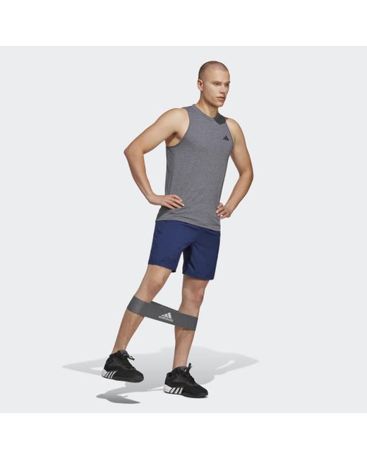 Adidas Blue Train Essentials Woven Training Shorts for men