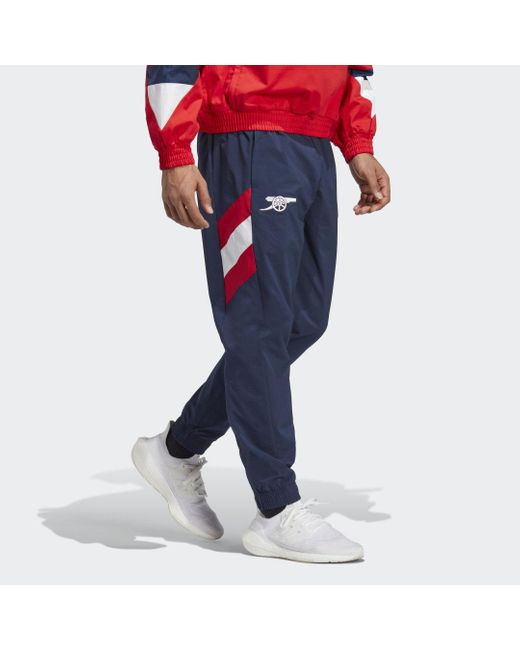 Adidas Blue Arsenal Icon Woven Tracksuit Bottoms for men