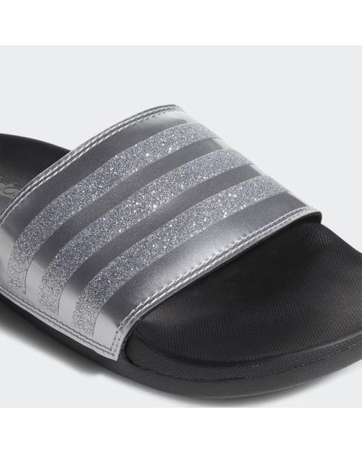 adidas slides silver