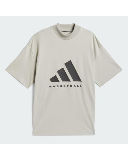 Adidas White Basketball T-Shirt