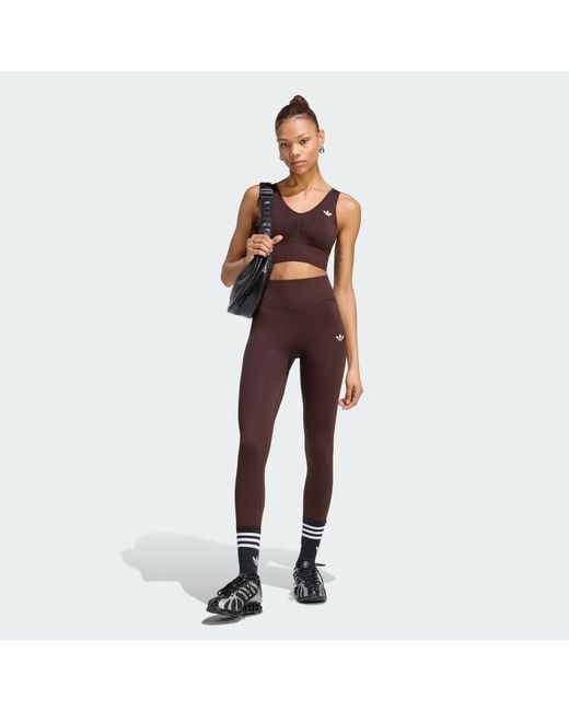 Adidas Red Essentials Seamless Leggings