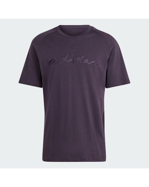 Adidas Purple Graphic T-shirt for men