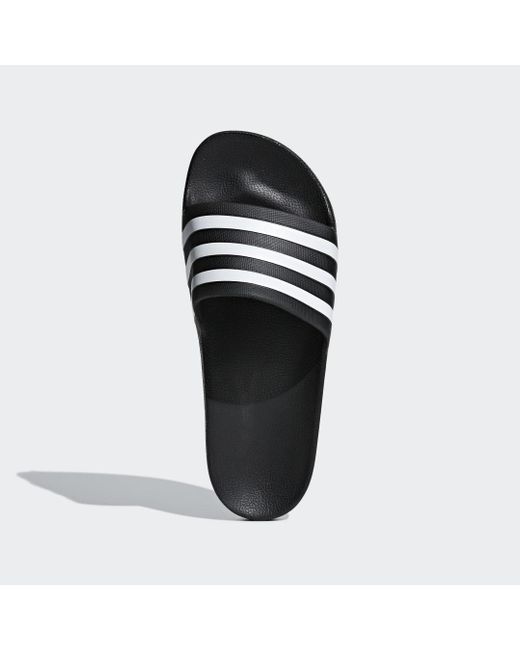 Adidas Black Adilette Aqua Slides