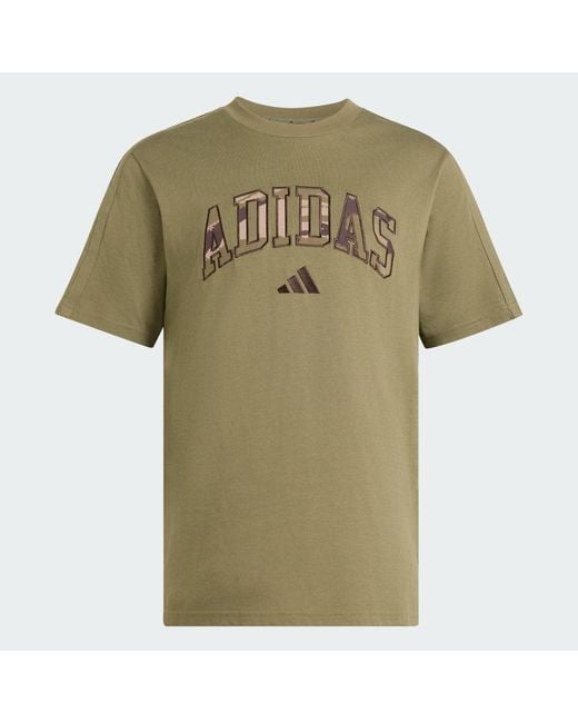 Adidas Green Seasonal Essentials Camo T-Shirt for men