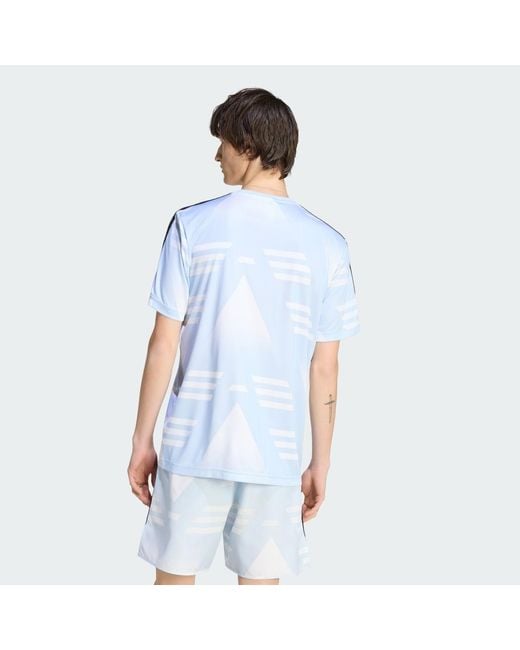 Adidas Blue Lifestyle Loose Sponsored Jersey Ke2161 for men