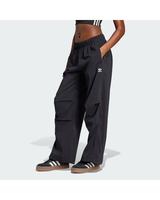 Adidas Black Essentials Ripstop Parachute Pants